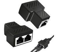 Jaimela RJ45 Splitter Connecteurs, Ethernet LAN Câble Extender 1 à 2 Ethernet Splitter Double Socket, Ethernet Cat 5e/5/6/7/8 Splitter Connecteurs Adaptateur, Femelle Double Ethernet Splitter Coupleur