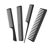 Jaimela 4 Pièces Ensemble de Peigne à Cheveux, Peigne à Dents Larges, Peigne Queuem, Peigne à Cheveux en Fibre, Antistatique Résistant à la Chaleur, Convient Aux Hommes et Aux Femmes