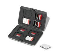 Jaimela Étui pour Cartes Mémoire 16 Emplacements Résistant à l'eau, 8 SD + 8 Micro SD Cards, Boîte Plastique pour Micro SD SDXC SDHC TF (Argent)