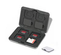 Jaimela Étui pour Cartes Mémoire 16 Emplacements Résistant à l'eau, 8 SD + 8 Micro SD Cards, Boîte Plastique pour Micro SD SDXC SDHC TF (Argent)