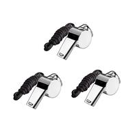 Jaimela 3 Pièces Sifflets en Acier Inoxydable, Sifflet de Sport avec Cordon, pour Les Entraîneurs, Les Arbitres, Les Officiels