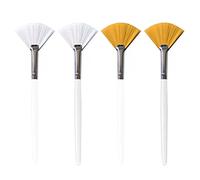 Jaimela Pinceaux Éventail Maquillage[4 Pièces], Pinceaux Cosmétique, Brosses, Pinceaux maquillages, Pinceau Masque Visage, Pinceau Masque pour le Visage, pour L'application Visage Yeux Crème ou DIY