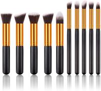 Jaimela Pinceaux Maquillages 10 Pcs Set, Pinceaux Maquillages Professionnel Pour Fond De Teint, Pour Fond De Teint, Blush, Fard À Paupières