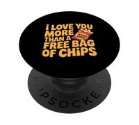 J'aimerais Avoir Un Sac de Chips Gratuit, mème drôle, Saint-Valentin, Amour PopSockets PopGrip Adhésif