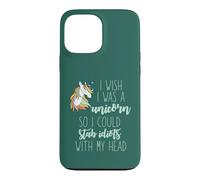 J'AIMERAIS ÊTRE Une Licorne pour POIGNARDER des Idiots avec MA TÊTE Meme Coque pour iPhone 13 Pro Max