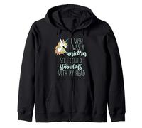 J'AIMERAIS ÊTRE Une Licorne pour POIGNARDER des Idiots avec MA TÊTE Meme Sweat à Capuche
