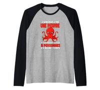 J'aimerais être Une Pieuvre Humour Marin Manche Raglan