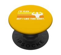 J'aimerais faire preuve de flexibilité, mais j'aime cette chemise, un entraînement de fitness amusant PopSockets PopGrip Adhésif