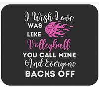 J'Aimerais Que l'amour Soit comme Le Volley-Ball. Quand Tu Appelles Le Mien, Il Est Hors du Sport. Mousepad Antidérapant Tapis De Souris Gaming Lavable Tapis De Souris pour Travail Jeu 25X30Cm