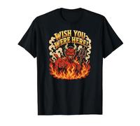 J'aimerais Que tu sois là, Hell Devil Funny T-Shirt Graphique avec Valeur, Homme, Noir, L