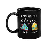 J'Aimerais Qu'On Habite Plus Près Mug Céramique Tasse À Thé Durable Tasse À Café Cadeaux Fantaisie Pour Bureau Anniversaire Collègue 330Ml