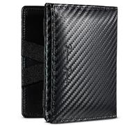 Jaimie Jacobs Magic Wallet Flap Boy Portefeuille Magique avec RFID Blocage Porte-Carte pour Homme en Cuir Vache Italien (Carbon)