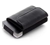 Jaimie Jacobs Portefeuille Homme Nano Boy Pocket Portefeuilles Minimaliste Porte-Monnaie Fin Mini Wallet Porte-Carte Pince à Billets (Gaufrage de Trou)