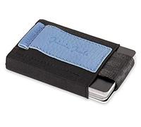 Jaimie Jacobs Portefeuille Homme Nano Boy Portefeuilles Minimaliste Porte-Monnaie Fin Mini Wallet Porte-Carte Pince à Billets (Cuir Grainé Bleu)