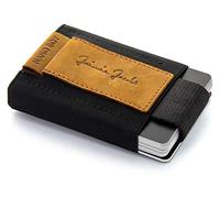 Jaimie Jacobs Portefeuille Homme Nano Boy Portefeuilles Minimaliste Porte-Monnaie Fin Mini Wallet Porte-Carte Pince à Billets (Cuir de Buffle Bronzage)