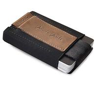 Jaimie Jacobs Portefeuille Homme Nano Boy Portefeuilles Minimaliste Porte-Monnaie Fin Mini Wallet Porte-Carte Pince à Billets (Cuir de Buffle Brun)