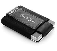 Jaimie Jacobs Portefeuille Homme Nano Boy Portefeuilles Minimaliste Porte-Monnaie Fin Mini Wallet Porte-Carte Pince à Billets (Carbon)