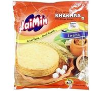 Jaimin Whole Wheat Jeera Khakhra (collation de blé au goût de cumin) - 200 g - Lot de 4