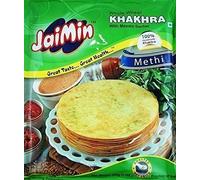 Jaimin Whole Wheat Methi Khakhra (collation de blé à saveur de fenugrec) - 200 g - Lot de 3