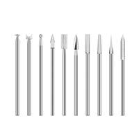 JAINGU mèche de sculpture sur bois 10 pièces mèches de gravure sur bois 2.35mm tige carbure mèche de meulage arêtes vives outils de forage du bois