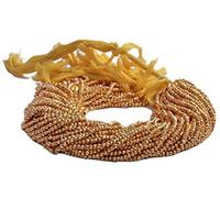 Jaipur Gems Mart 1 Naturelles Strand 2-2,5 mm Or Pyrite Perles | Facettes Rondelle Micro Perles facettées pour la Prise de Bijoux | 13" Strand | Semi Precious Pierres précieuses Perles | Qualité AAA