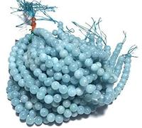 Jaipur Gems Mart AAA Naturel 1 Strand Blue Sky Perles Amazonite Pierres précieuses Perles pour la Fabrication de Bijoux | 10 mm Perles Rondes | Ronde Ordinaire de Perles | 15"