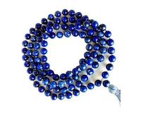 Jaipur Gems Mart Collier Mala 108 Perles Lapis-Lazuli Naturel AAA | Rondes 8 mm | Pompon Méditation | Unisexe Adulte, Lapis Lazuli