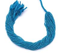 Jaipur Gems Mart Pierres précieuses en Apatite néon Naturel 2 mm-3 mm Micro Perles rondelles à facettes | 13 "Strand | Perles en Vrac de Pierres Semi-précieuses d'apatite Bleue pour Bijoux
