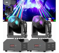 JAJALUYA 100W Lumière de Scène - Lyre LED RGBW DMX Beam - Jeux de Lumiere DJ Pour Party Disco Mariage Pack DE 2