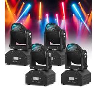 JAJALUYA 100W Lumière de Scène - Lyre LED RGBW DMX Beam - Jeux de Lumiere DJ Pour Party Disco Mariage Pack DE 4