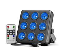 JAJALUYA 180W 9 LED RGBW Jeux de Lumière DJ - Lumière de Scène avec Télécommande, Par LED avec Stroboscope & Son