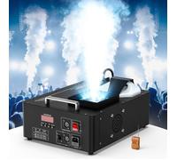 JAJALUYA 2000W Machine à Fumée 24 LED RGB DMX avec Télécommande - Peut Pulvériser à L'envers pour Disco DJ Fête Mariage Club