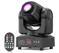 JAJALUYA 200W DJ Lyre LED - 18 Prisme Gobos Beam DMX Jeux de Lumiere - Pack De 4 Avec Console 192 Canaux & Flightcase