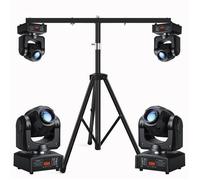 JAJALUYA 2PCS 120W Lyre LED Lumière de Scène - Jeux de Lumiere DJ 8 Gobo 8 Couleurs DMX pour Disco Mariage Avec Support