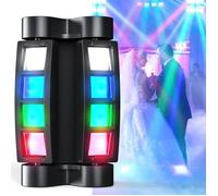 JAJALUYA 60W Lyre LED Disco Lumière d'araignée DMX RGBW 4 en 1 Éclairage de Scène Contrôle Vocal Jeux de Lumière DJ Soirée Fête Bar