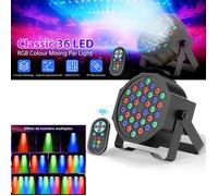 JAJALUYA 72W Lumiere Par LED, RGB 36 LED Projecteur Jeu de Lumière Scene avec , Éclairage de Scène Disco Soirées familiales