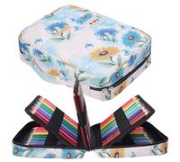 JAKAGO Grande Trousse à Crayons de Grande Capacité Pouvant Contenir 220 Crayons de Couleur,Sac de Rangement Portable étanche,Excellent Cadeau pour Femme/Homme/étudiant/Artiste (Daisy)