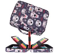 JAKAGO Grande Trousse à Crayons de Grande Capacité Pouvant Contenir 220 Crayons de Couleur,Sac de Rangement Portable étanche,Excellent Cadeau pour Femme/Homme/étudiant/Artiste (Chien)