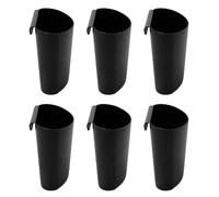 JAKAGO Lot de 6 petits porte-gobelets à suspendre pour chariot de rangement et porte-couverts, accessoires de chariot de rangement amovibles multifonctionnels (noir)