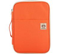 JAKAGO Portfolio Dossier de présentation business padfolio intelligent Folder A4 Folio Document étanche Organizer Passeport sac conference folder Pad Ipad Housse étui Samsung Tab A (Orange)