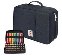 JAKAGO Trousse à crayons de couleur à 304 emplacements de grande capacité pour artiste peintre, organiseur multifonction pour crayons de couleur/stylos gel, marqueurs/pinceaux de maquillage (bleu)