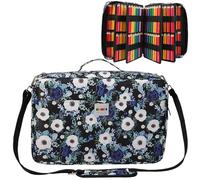 JAKAGO Trousse à crayons de grande capacité pour 480 couleurs, étanche, organisateur pour peinture, artiste, pinceaux, feutre, surligneur, cadeau, Anémone