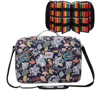 JAKAGO Trousse à crayons de grande capacité pour 480 couleurs, étanche, organisateur pour peinture, artiste, pinceaux, feutre, surligneur, cadeau, R-flower