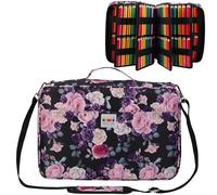 JAKAGO Trousse à crayons de grande capacité pour 480 couleurs, étanche, organisateur pour peinture, artiste, pinceaux, feutre, surligneur, cadeau, Perose