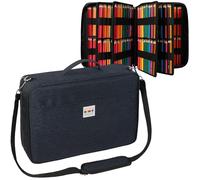JAKAGO Trousse à crayons de grande capacité pour 480 crayons de couleur, trousse étanche, fournitures de bureau, organisateur pour crayons de peinture, artistes, pinceaux, stylo de surlignage fin