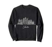 Jakarta Java Skyline Asie Souvenirs de voyage Blanc Paysage urbain Sweatshirt