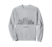 Jakarta Java Skyline Asie Souvenirs de voyage Noir Paysage urbain Sweatshirt