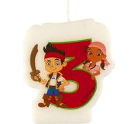 Jake And The Never Land Pirates - Bougie "Yo Ho", 3ème anniversaire - Cire SG30700 (Taille unique) (Rouge/Blanc naturel)