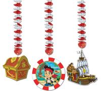Jake And The Never Land Pirates - Décoration suspendue "Yo Ho" pack de 3 - Corde, carton SG32464 (Taille unique) (Coloré)