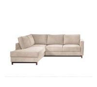 Jake - canapé d'angle gauche - convertible - 5 places - en velours côtelé - Beige Beige G
